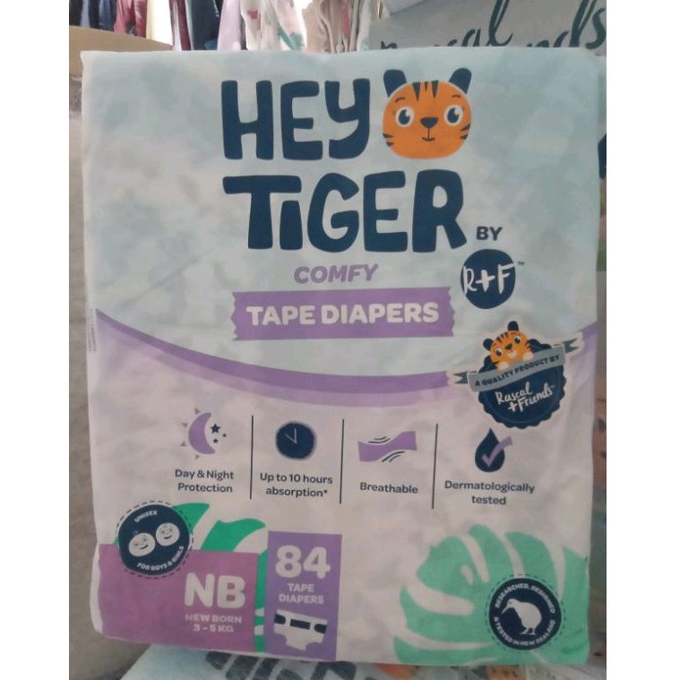 84pcs Hey Tiger Newborn Tape Diapers by Rascal & Friends | Shopee Malaysia