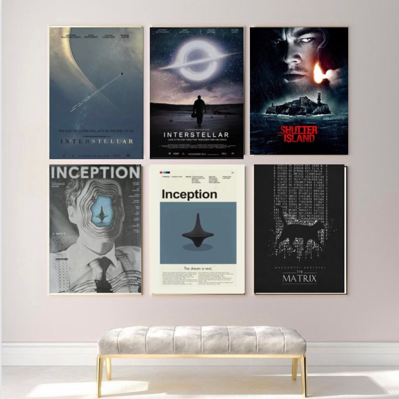 interstellar inception matrix shutter island movie poster room wall ...