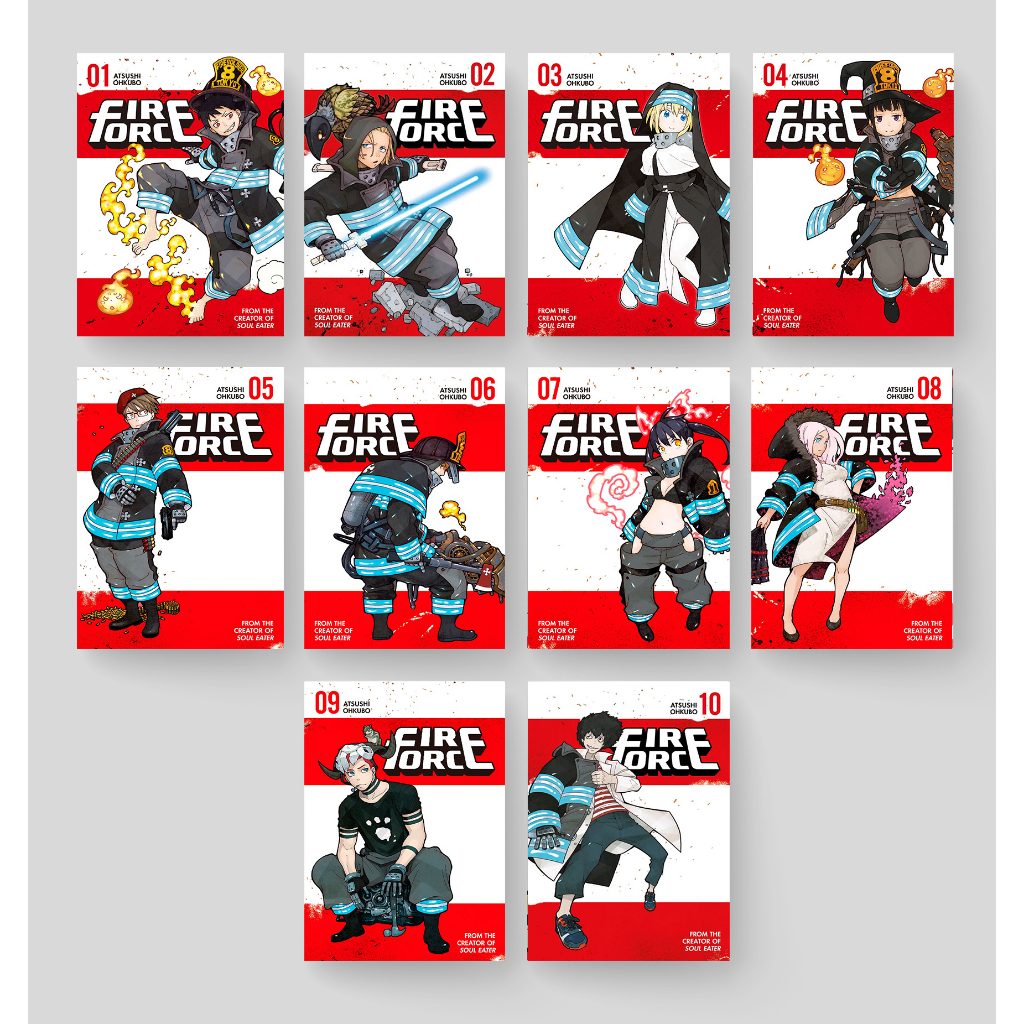 FIRE FORCE Ristampa N°3 - Action Figure Atsushi Ohkubo, Set Da 3 Personaggi In Plastica, Collezione Anime