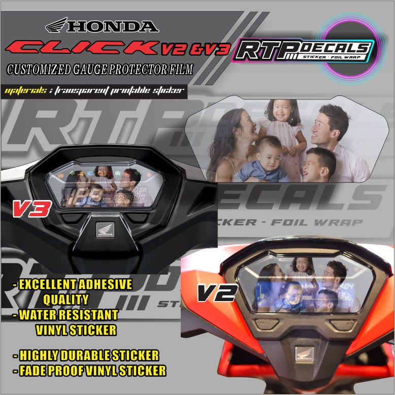 HONDA CLICK V1,V2,V3 CUSTOMIZED GAUGE PANEL FILM (NEW) | Shopee Malaysia