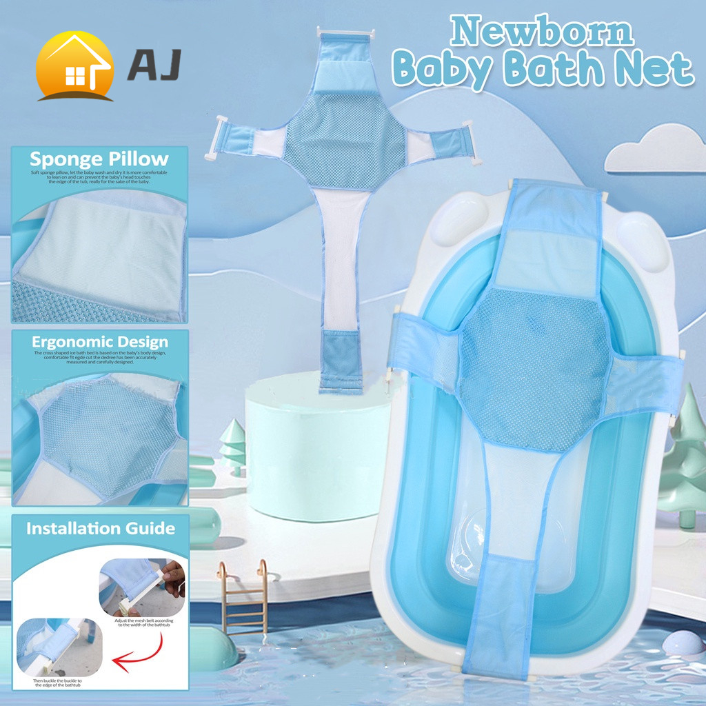 Bath tub Net Foldable Baby Bath Tub Newborn Infants Bathing Seat