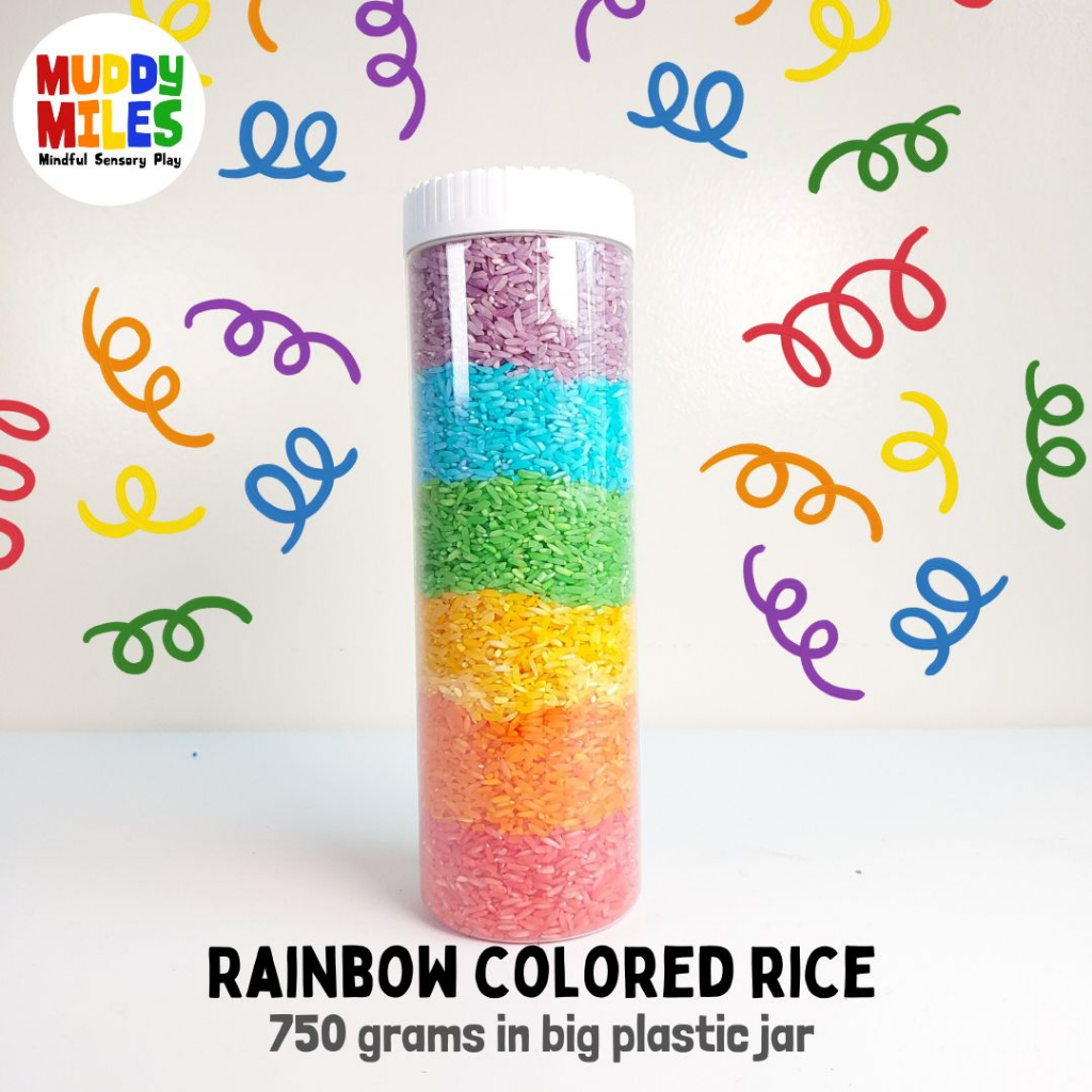 MUDDY MILES Rainbow Colored Rice - Sensory Bin Fillers | Shopee Malaysia