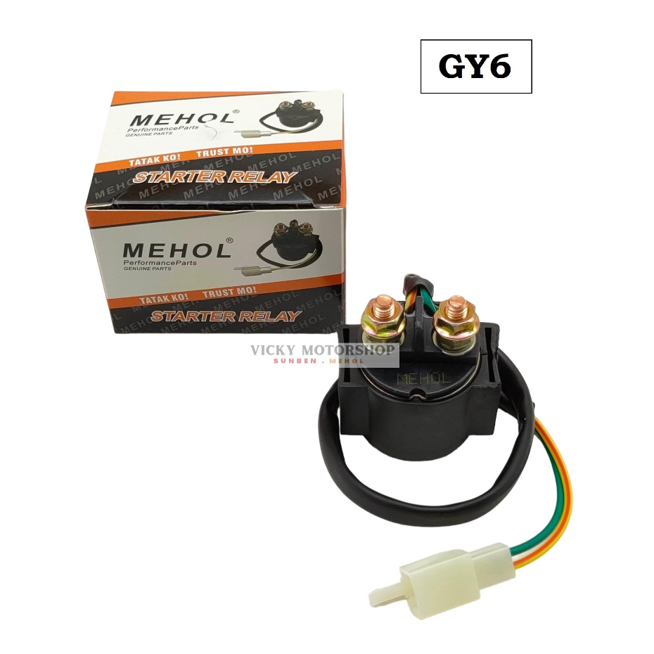 MEHOL STARTER RELAY FOR TMX155 TMX SUPREMO CT100 XRM110 WAVE125 WAVE100 ...