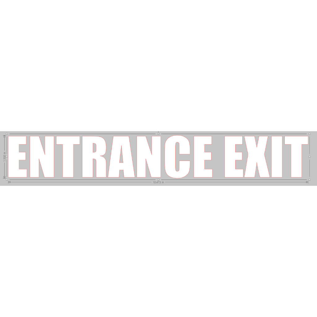 Entrance Exit Glass door sticker/ signage -- High Quality – Waterproof ...