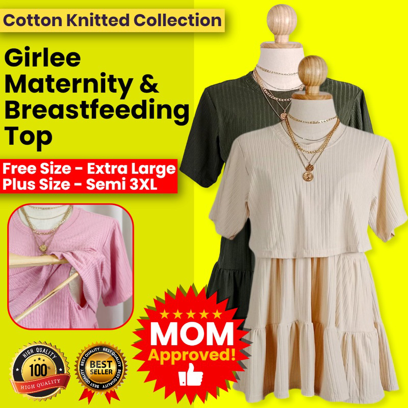 RIRI'S WORLD Girlee 2n1 TOP Maternity/Breast Feeding Top Nursing