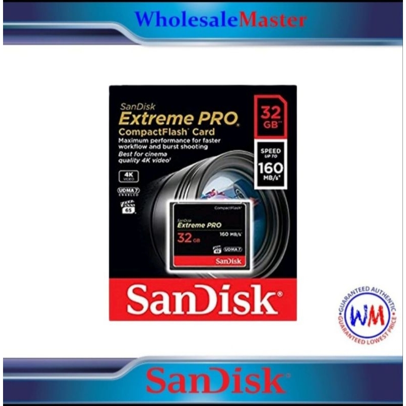 Sandisk Extreme Pro Compact Flash Card 32GB 160MB/s SDCFXPS032G