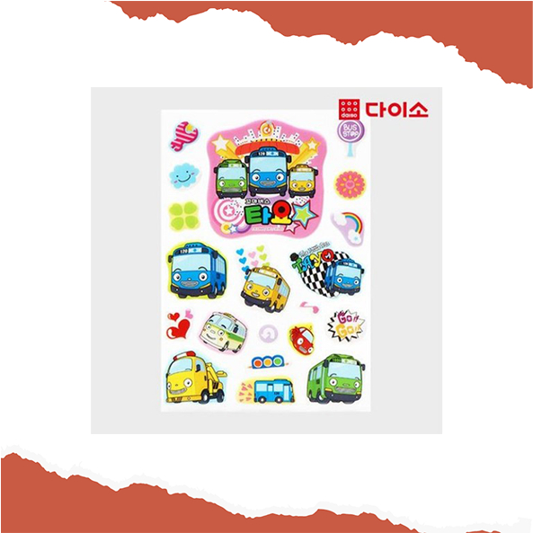 Daiso Korea - Tayo Bus stickers | Shopee Malaysia