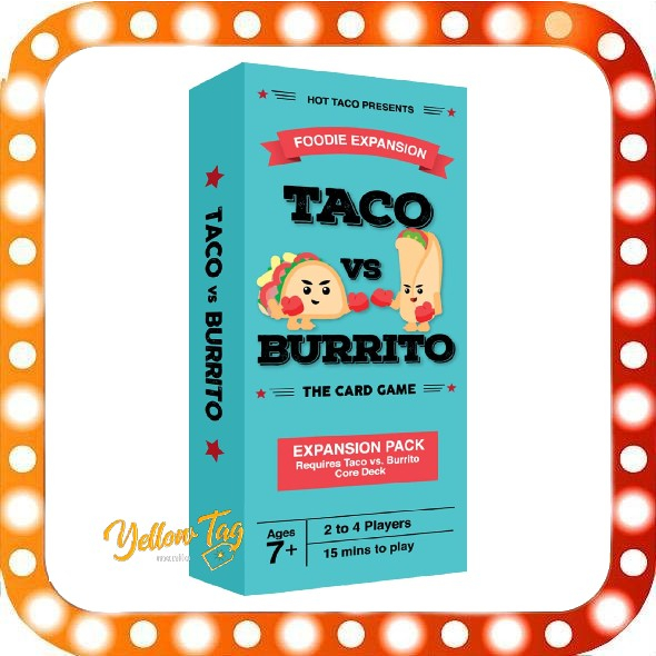 Taco vs Burrito Foodie Edition Expansion Pack Family Game Taco Vs