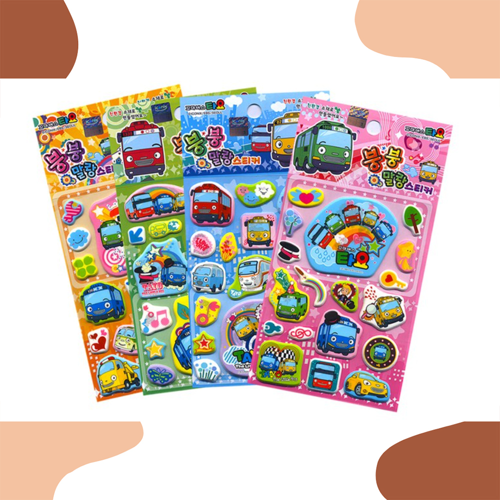 Daiso Korea - Tayo Stickers for Kids | Shopee Malaysia
