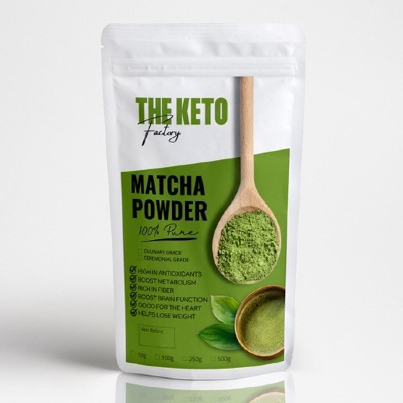 The Keto Factory Pure Unsweetened Matcha Powder 250g (Culinary Grade