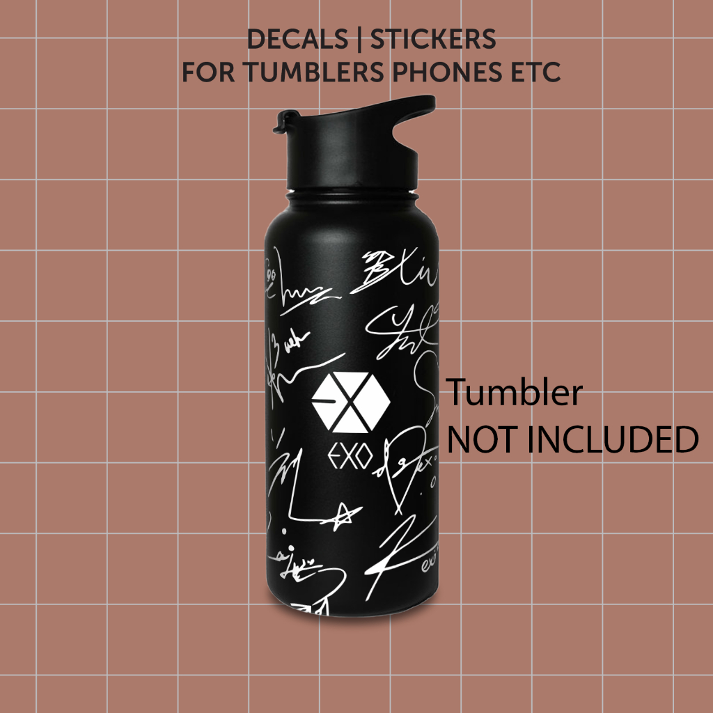 EXO LOGO HOLO DECALS STICKER for FLASK CAR TUMBLER PHONE MUG LAPTOP ...