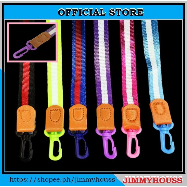 Jh Makapal Id Lace Stripe Lanyard School Id Card Holder Name Tags 