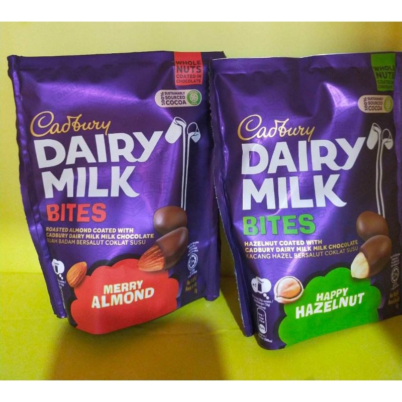 Cadbury Dairy Milk Bites Almond/Hazelnut 50g | Shopee Malaysia