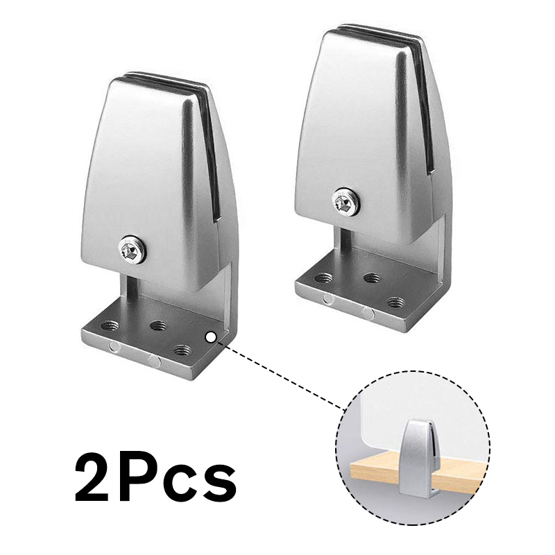 2 PCS Desk Partition Support Bracket Office Desk Divider Clamp Brackets