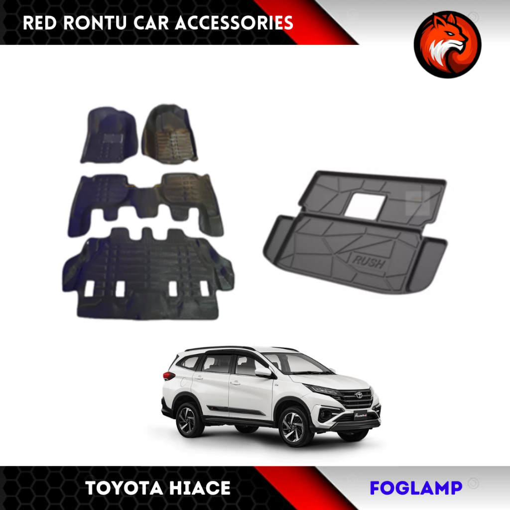 Toyota Rush Full Car Matting Set Premium Diamond Deep Dish Car Floor