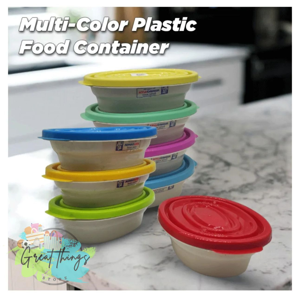 GTS Multi- Color Oval Refrigerator Tupperware Kitchen Container ...