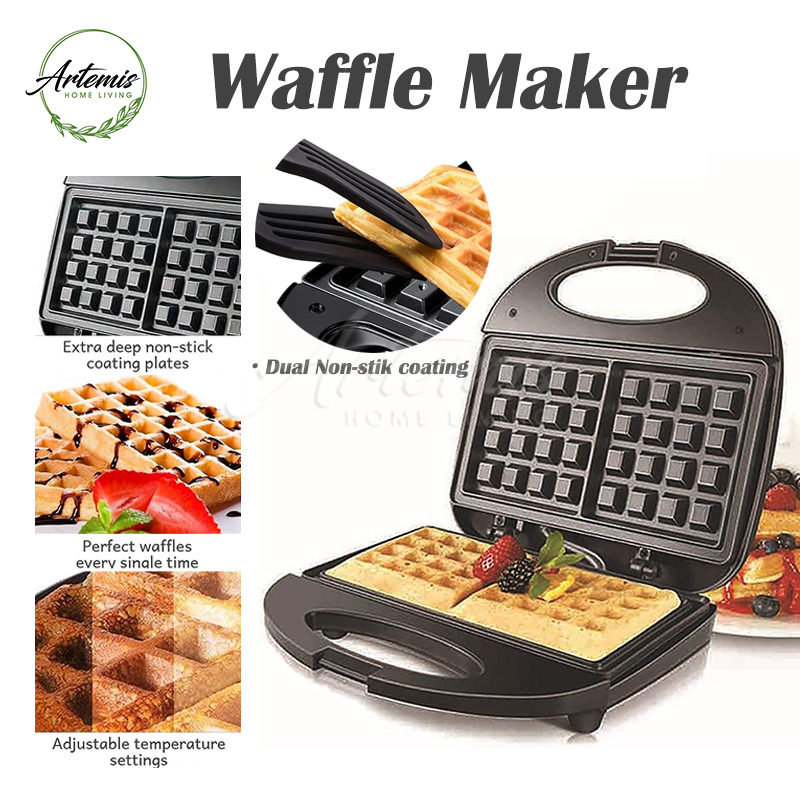 Tower Waffle Maker,Waffle Easy Clean NonStick Coated Plates