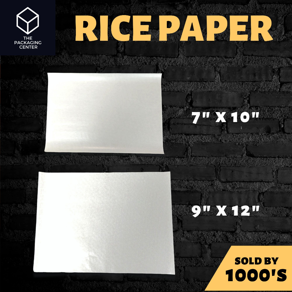 Rice Wrapper Paper Greaseproof Paper / Tray Liner - 1000 pcs - [ 7 x 10 ...