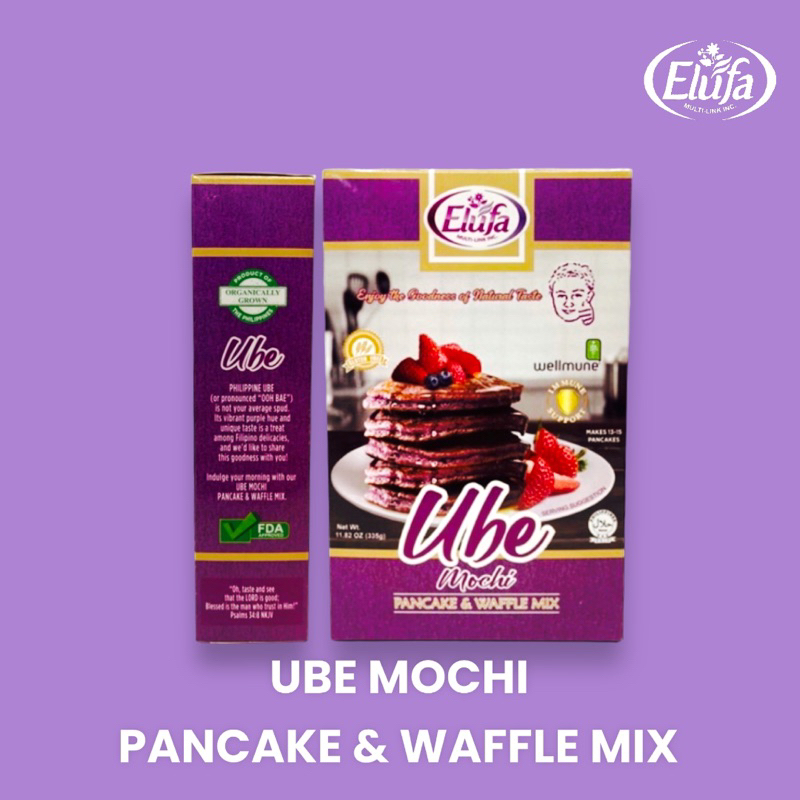Elufa Ube Mochi Pancake & Waffle Mix 335g Shopee Malaysia