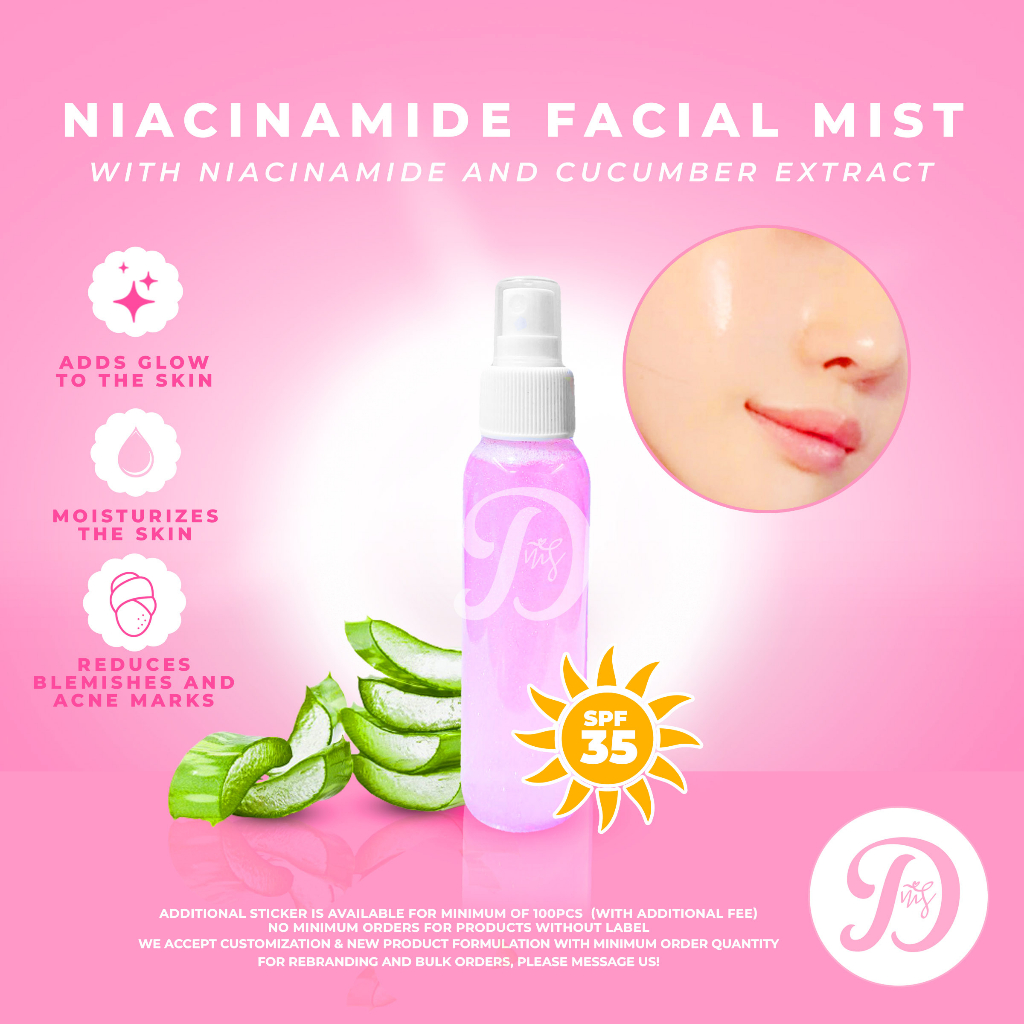 Niacinamide Mist with glowy look spf 35 100ml Shopee Malaysia