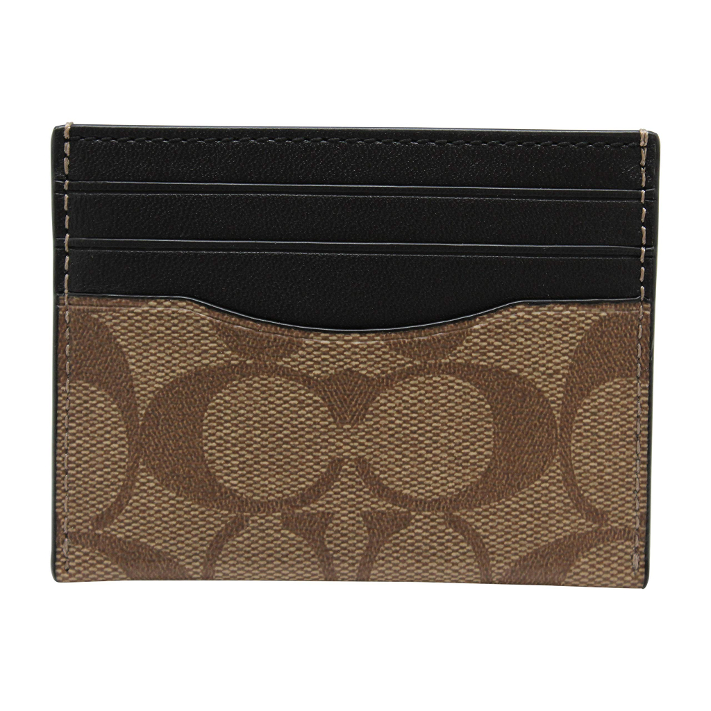 Authentic COACH Men's Slim ID Card Case In Signature Canvas Shopee
