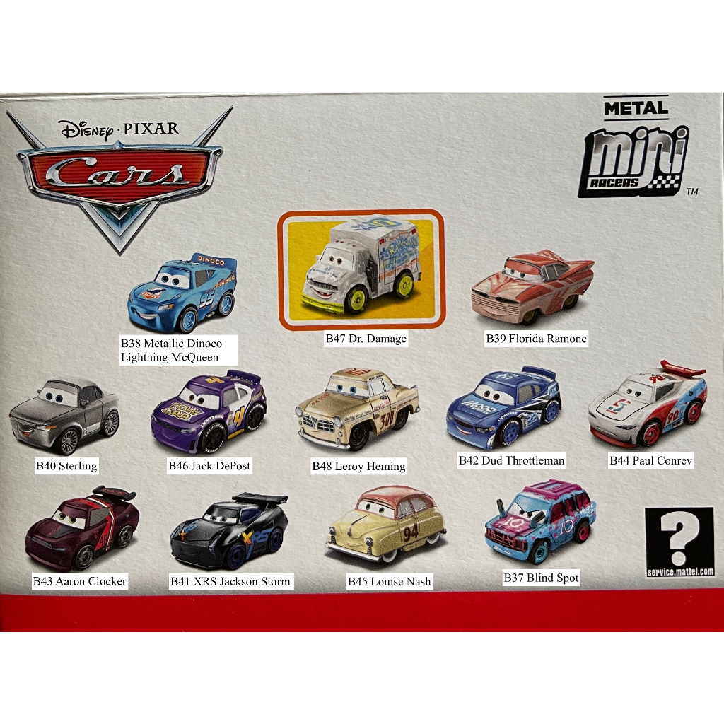 Disney Cars Mini Racers - Series 4 Blue - Metallic Dinoco LMQ, Dud ...