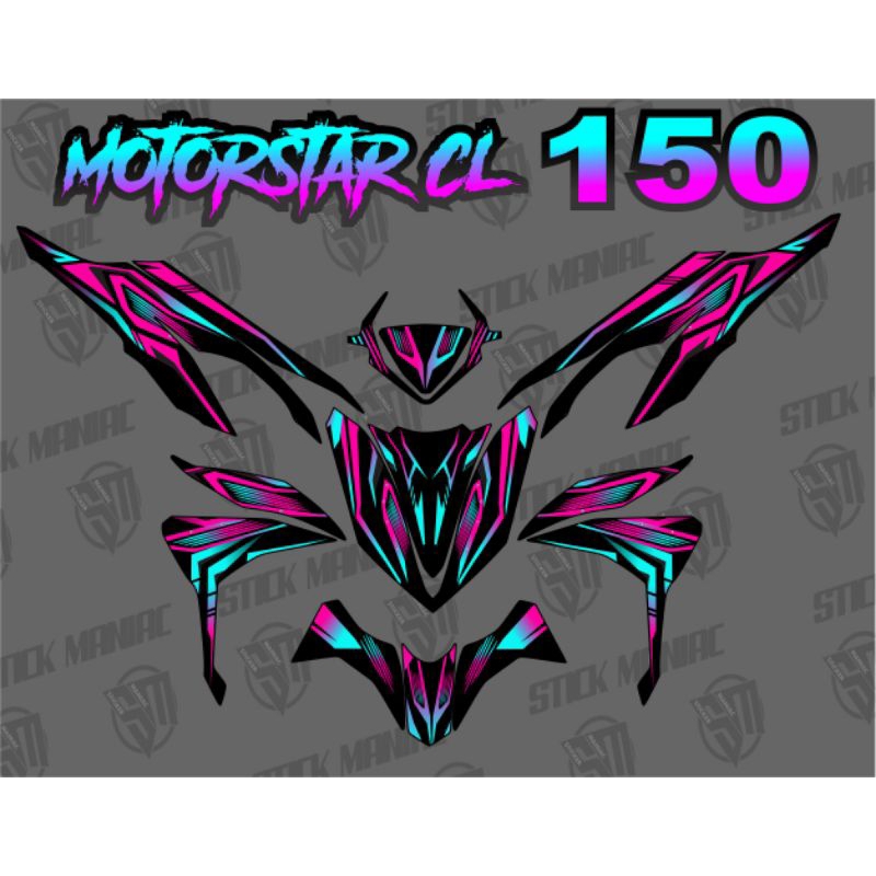 Motorstar CL 150 decals sticker, Laminated | Shopee Malaysia