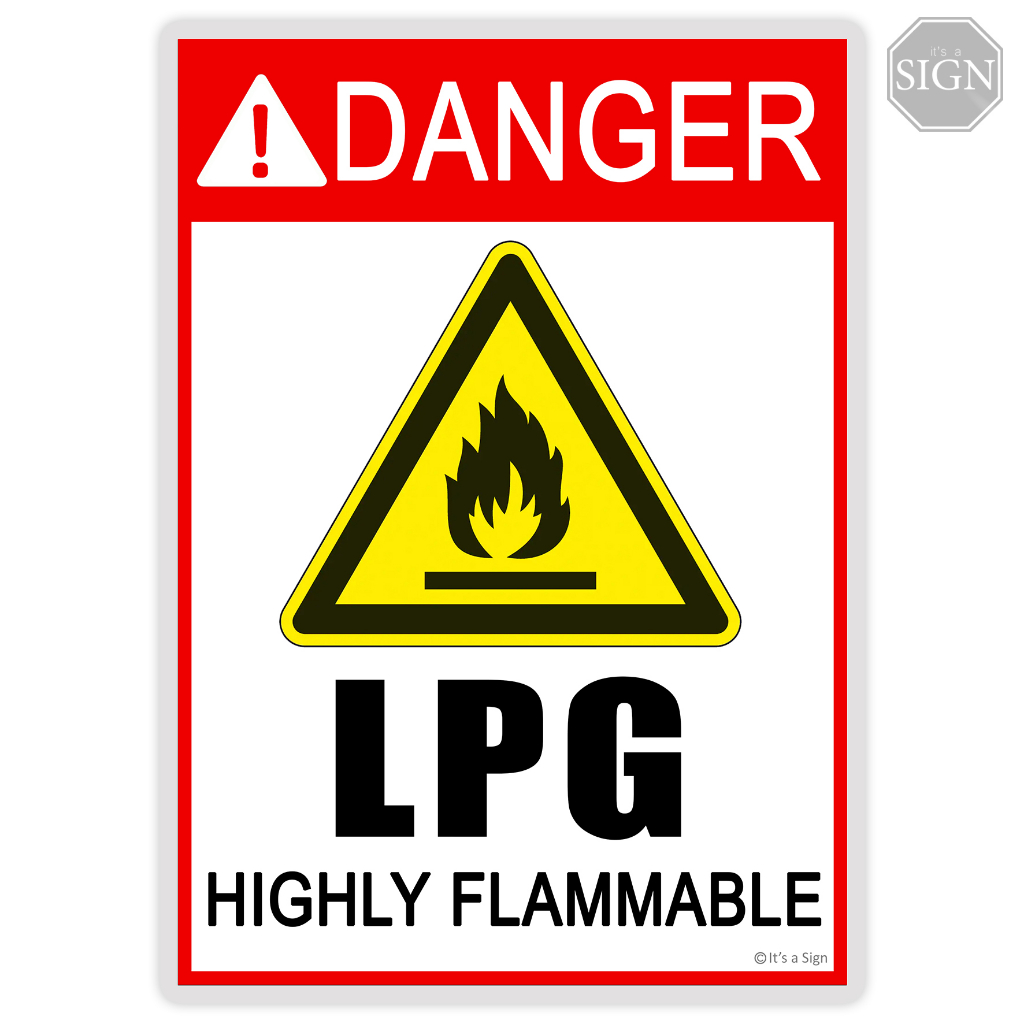 LPG Highly Flammable Sign - Laminated Signage - A4 Size | Shopee Malaysia