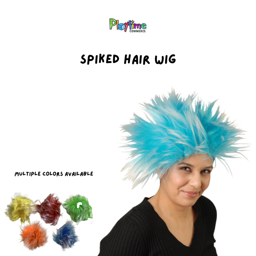 Spike Hair Wig Spiky Hairstyle Halloween Rockstar Costume Crazy Hair ...