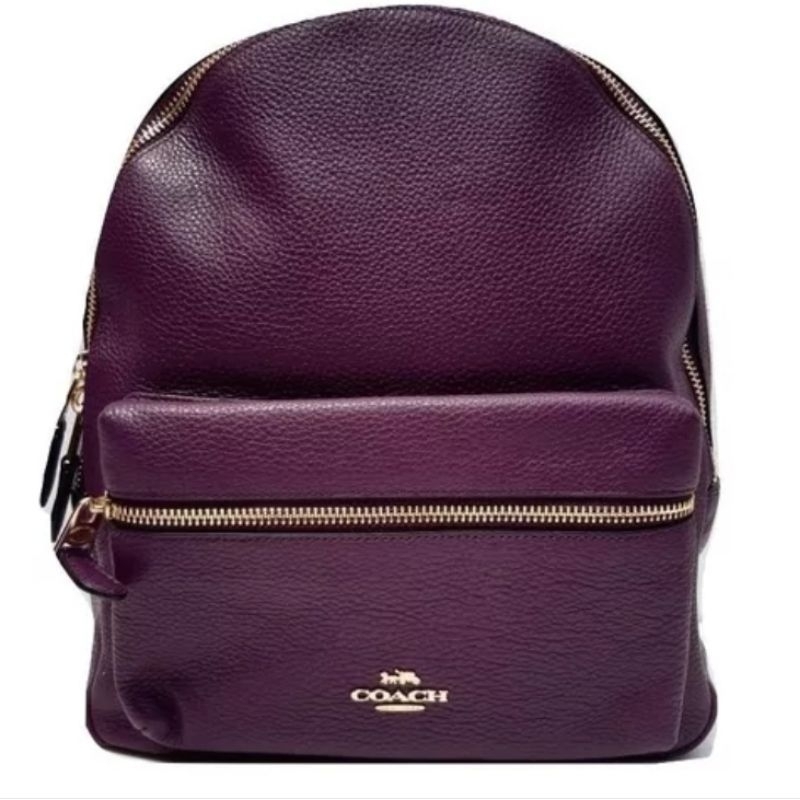 COACH PEBBLED MEDIUM LEATHER BACKPACK PRELOVED | Shopee Malaysia