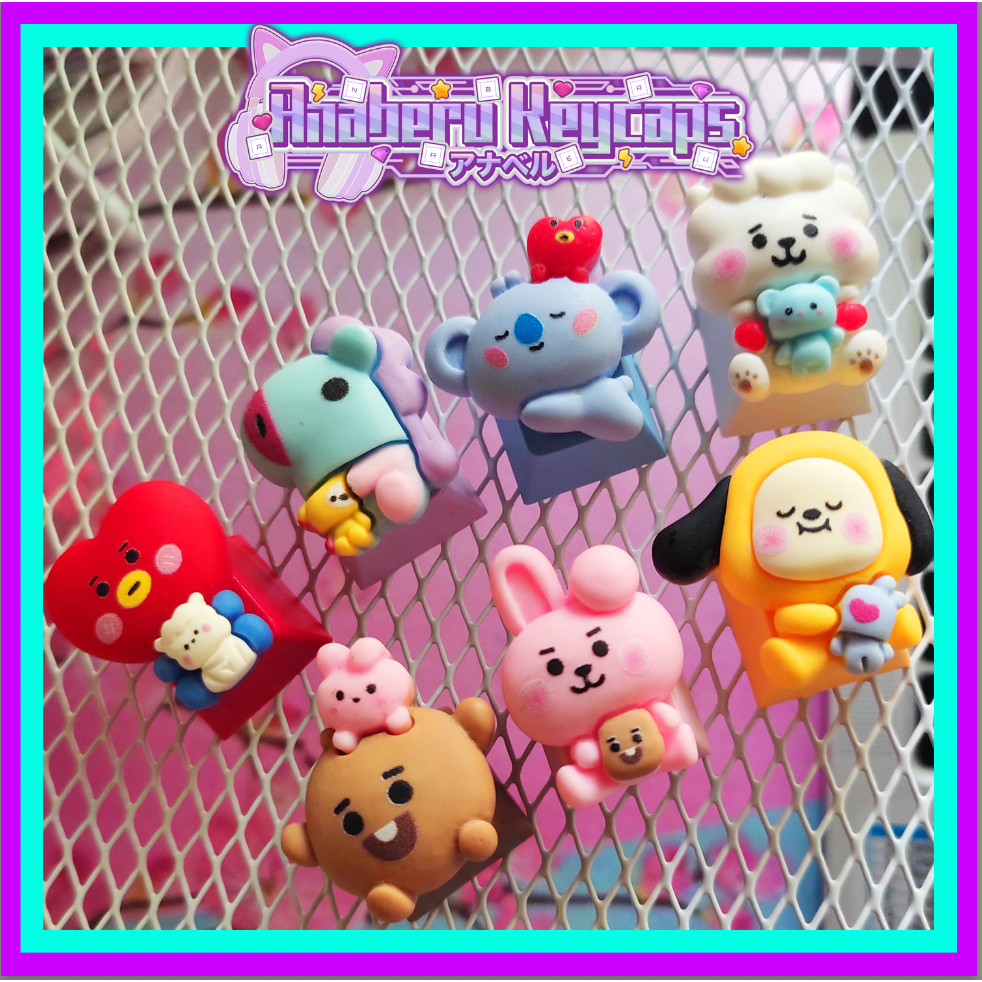 BT21 BTS keycaps Kpop keycaps version 1 matte (glossy available