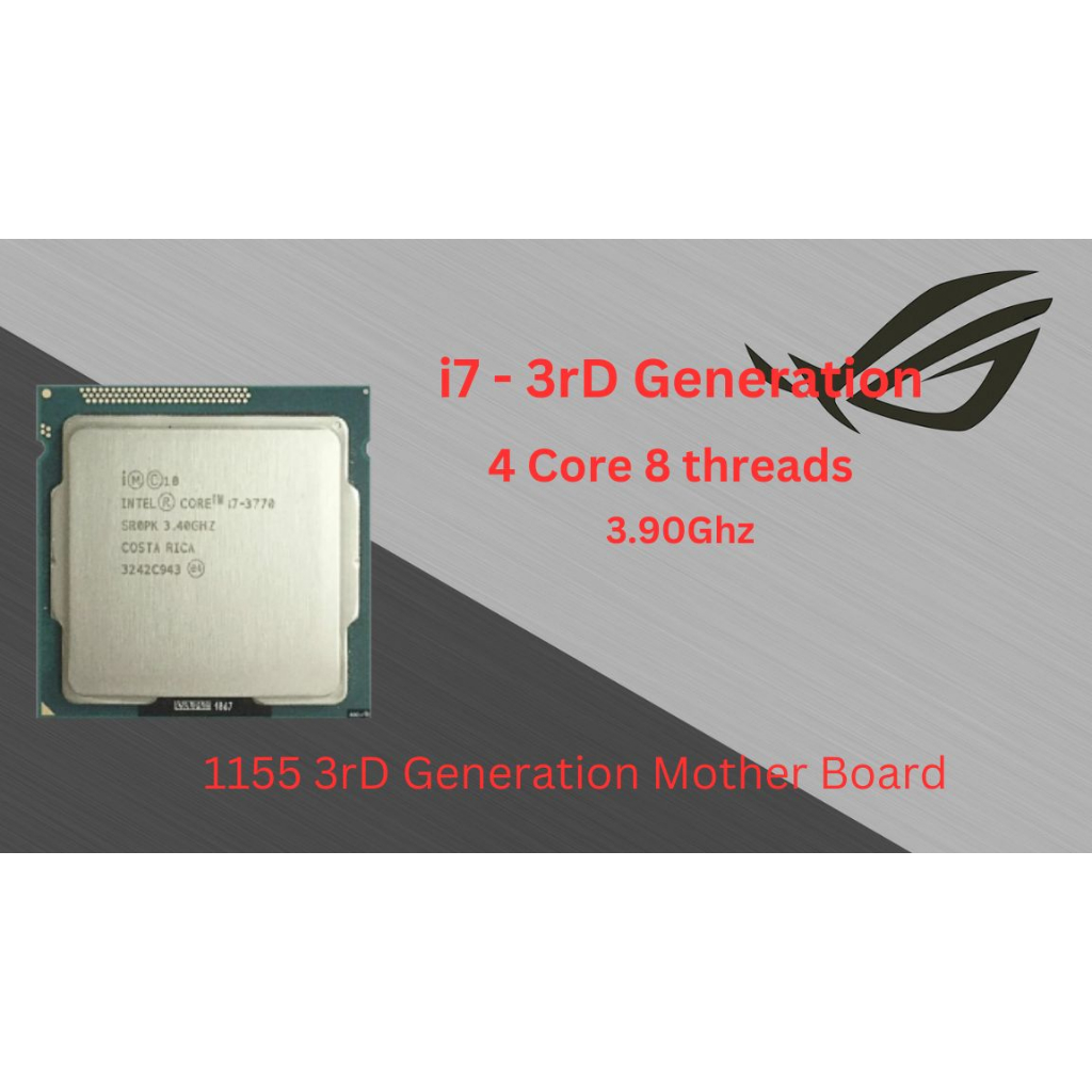 intel Core i7 2nD / i7 3rD / i7 4th / i7 6th / i7 7th / i7 8th ...