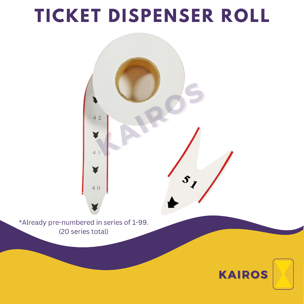 Queue ticket dispenser roll, Number ticket roll (2 digits) | Shopee ...