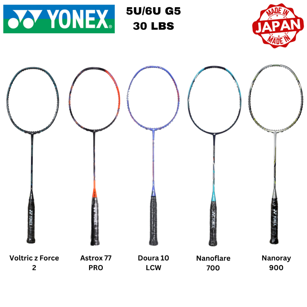 YONEX Isometric Single Badminton Racket 5U/6U 30LBS G5 9.5 11g Head