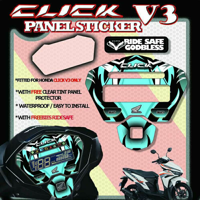 Honda Click V3 AND Version 4 Panel Gauge Protector Decals Accessories ...