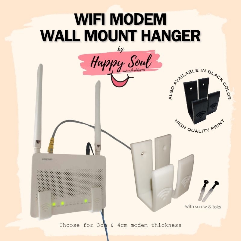 WALL MOUNT WIFI MODEM ROUTERS Mount/Hanger Universal CONVERGE,PLDT ...