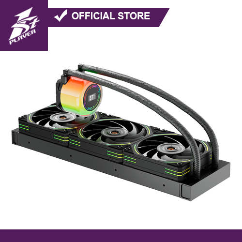 1STPLAYER CC360 ARGB AIO LIQUID CPU COOLER W/ TEMP DISPLAY/3* JAEGER ...