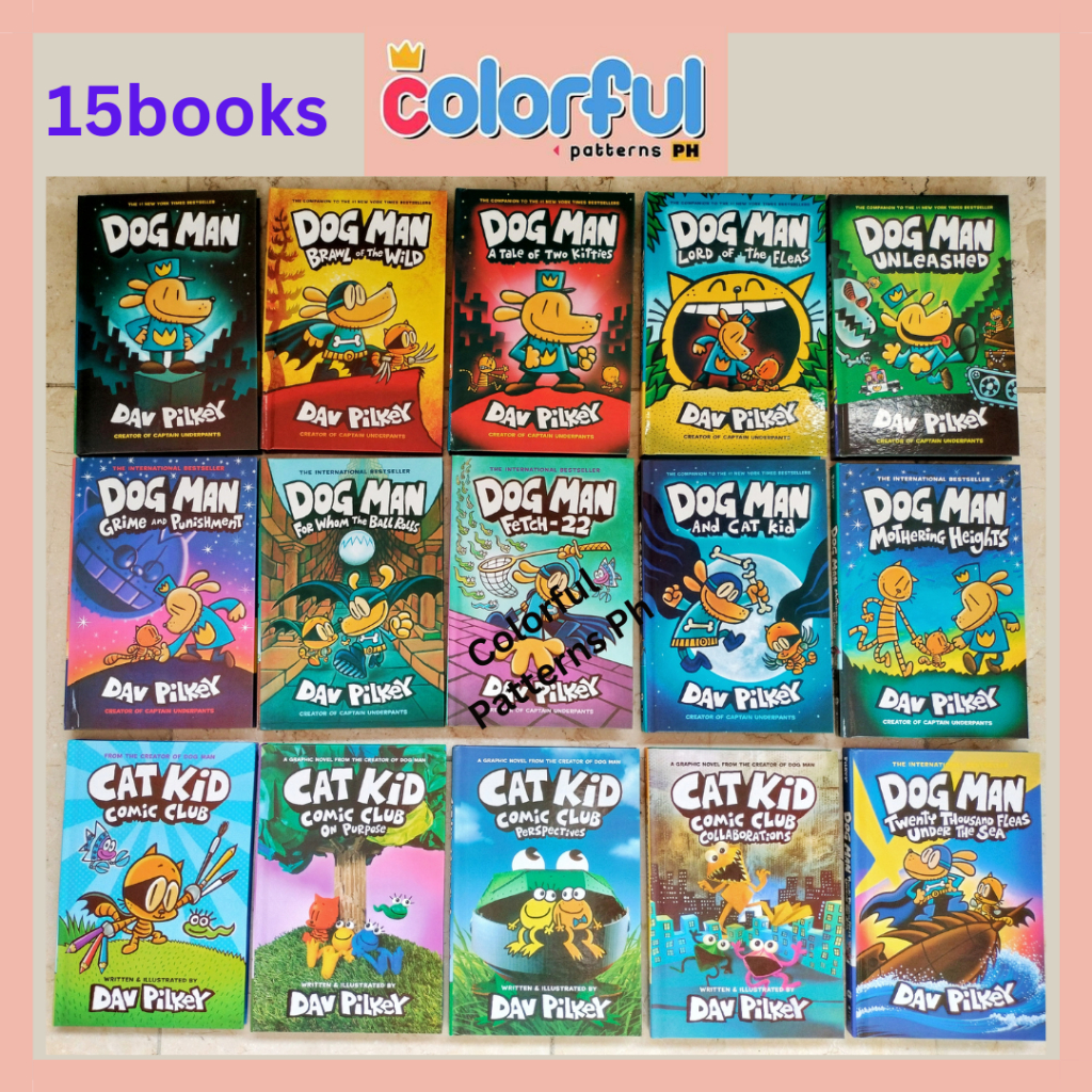 Dog Man Series by Dav Pilkey (15 Book Collection Set) by Colorful ...