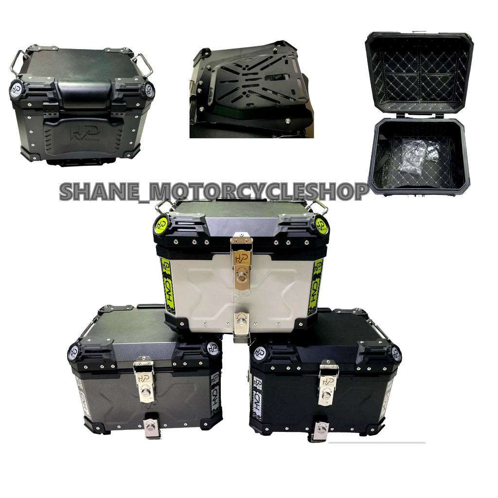 HVD Top Box Alloy 45L Universal w/ Backrest Or w/o Backrest | Shopee ...