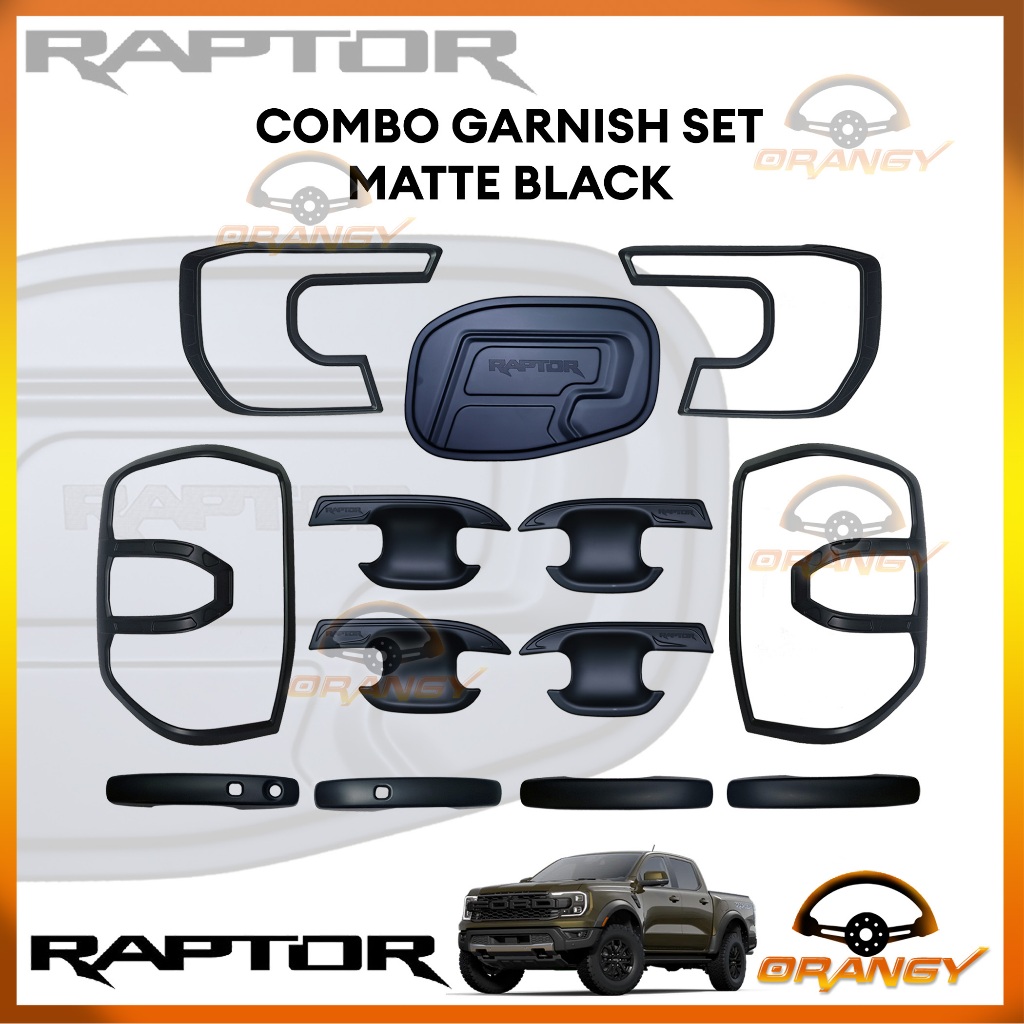 Ford Next-Gen Ranger RAPTOR 2023 to 2024 Garnish Combo Set Cover Matte ...