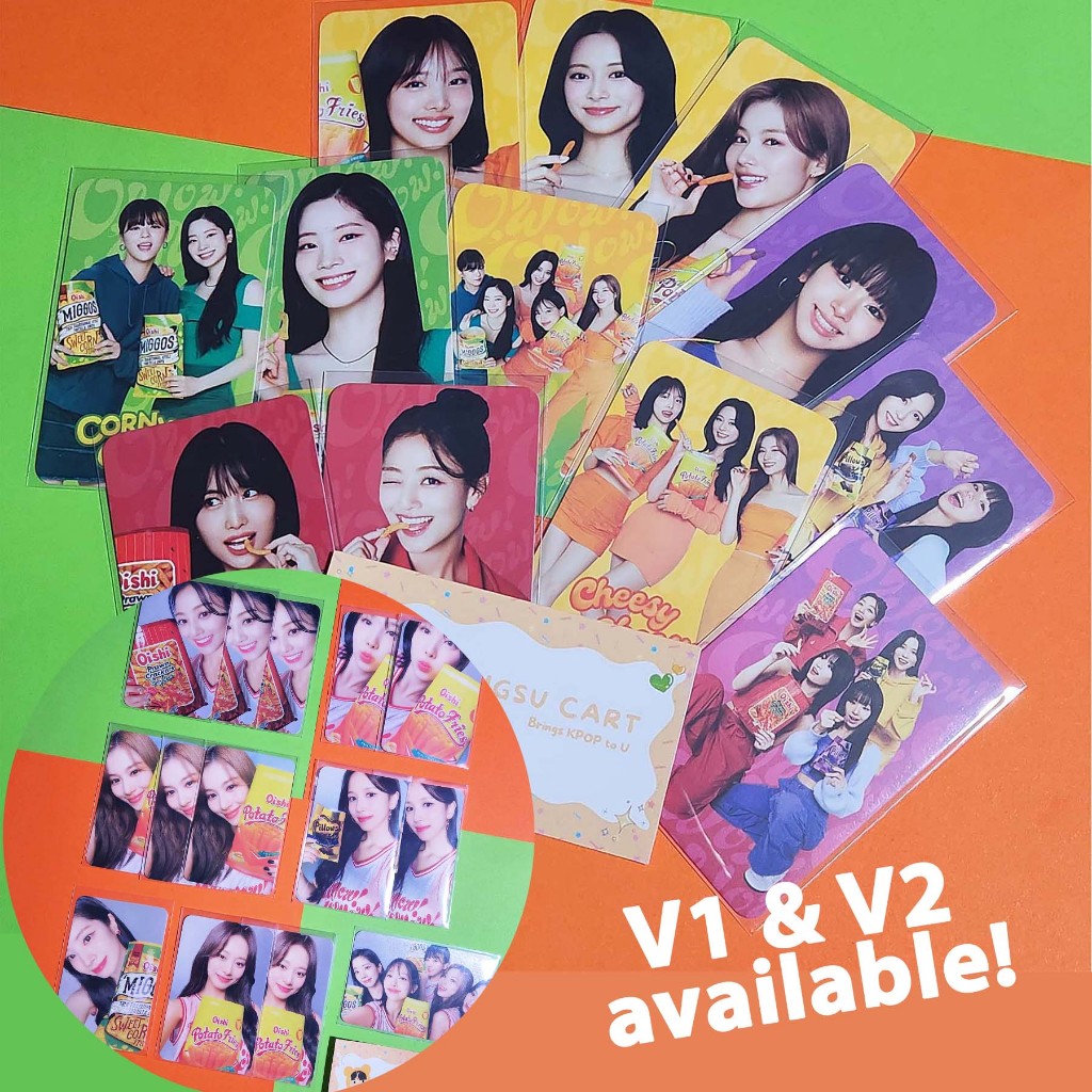 Twice X Oishi Snacktacular V1 And V2 Photocards Pcs Pc Holder