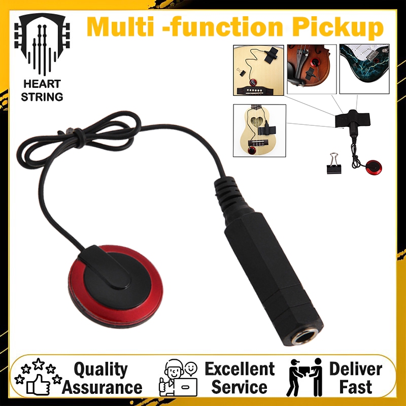 Heart String Guitar Pickup Piezo Contact Microphone Pickup Ukulele ...