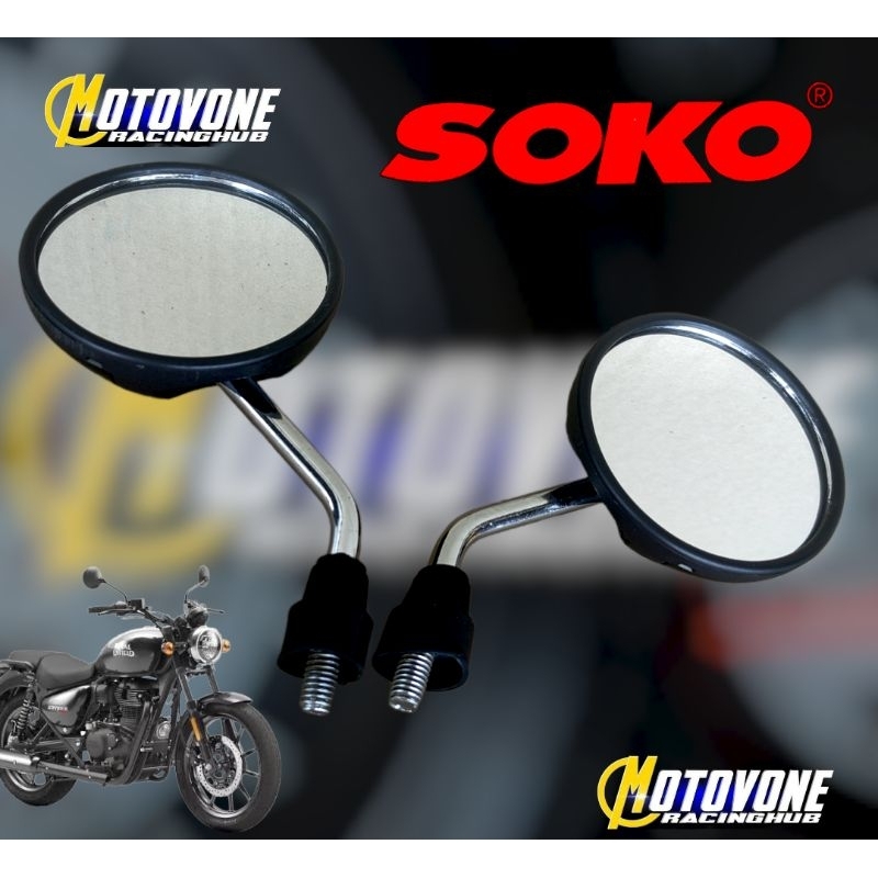 Motor side mirror round short stam 2640(SOKO) | Shopee Malaysia