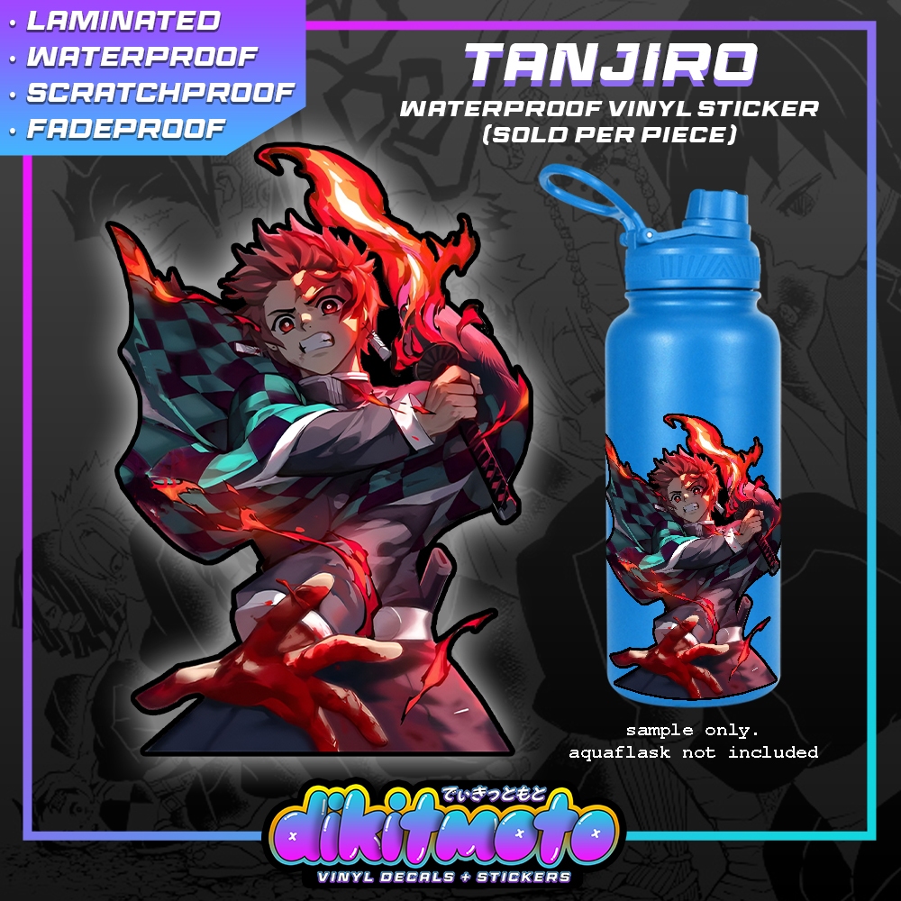 [dikitmoto] Kamado Tanjiro Demon Slayer Kimetsu no Yaiba Vinyl Sticker ...