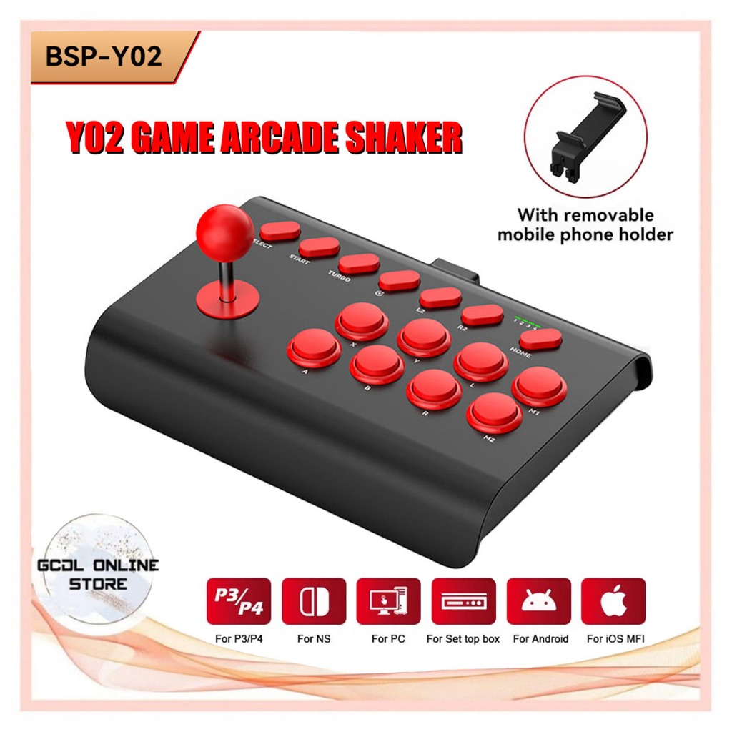 BSP-Y02 Wireless Arcade Stick Games Control Rocker for PS4/PS3 Switch  Console PC Android iOS Phones | Shopee Malaysia