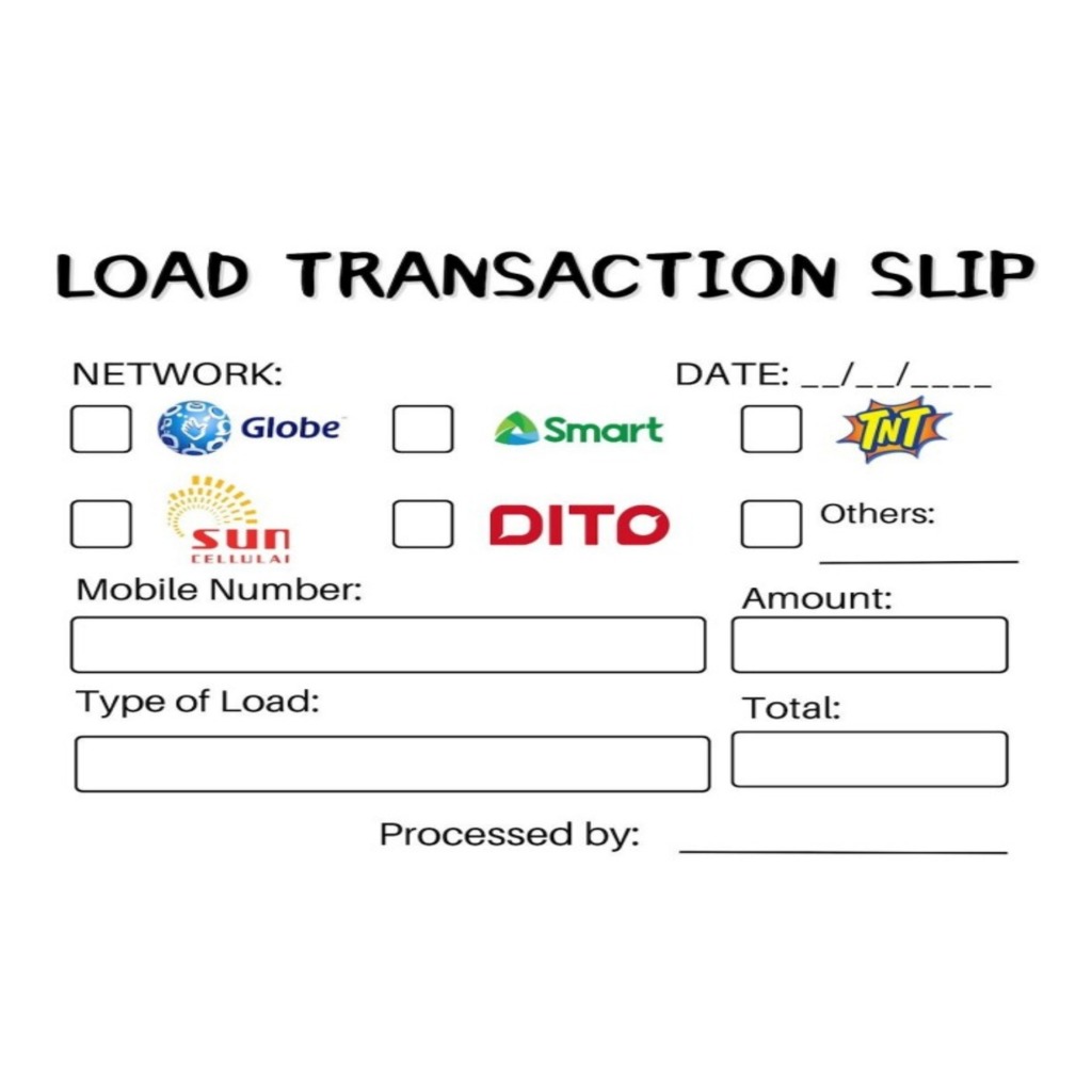 LOAD TRANSACTION SLIP (A6 SIZE) | Shopee Malaysia