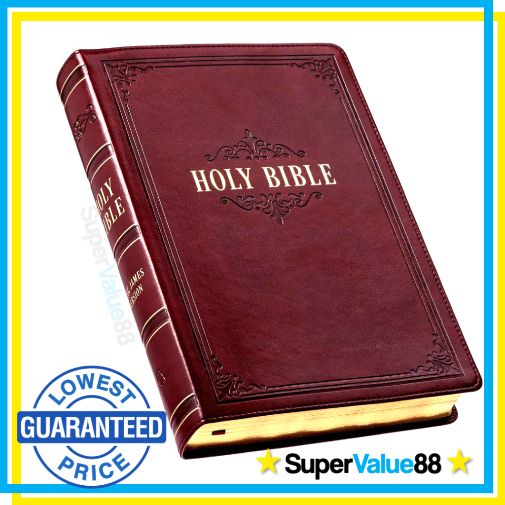 KJV Giant Print Bible, Large Size (Deluxe Faux Leather) - for Men ...