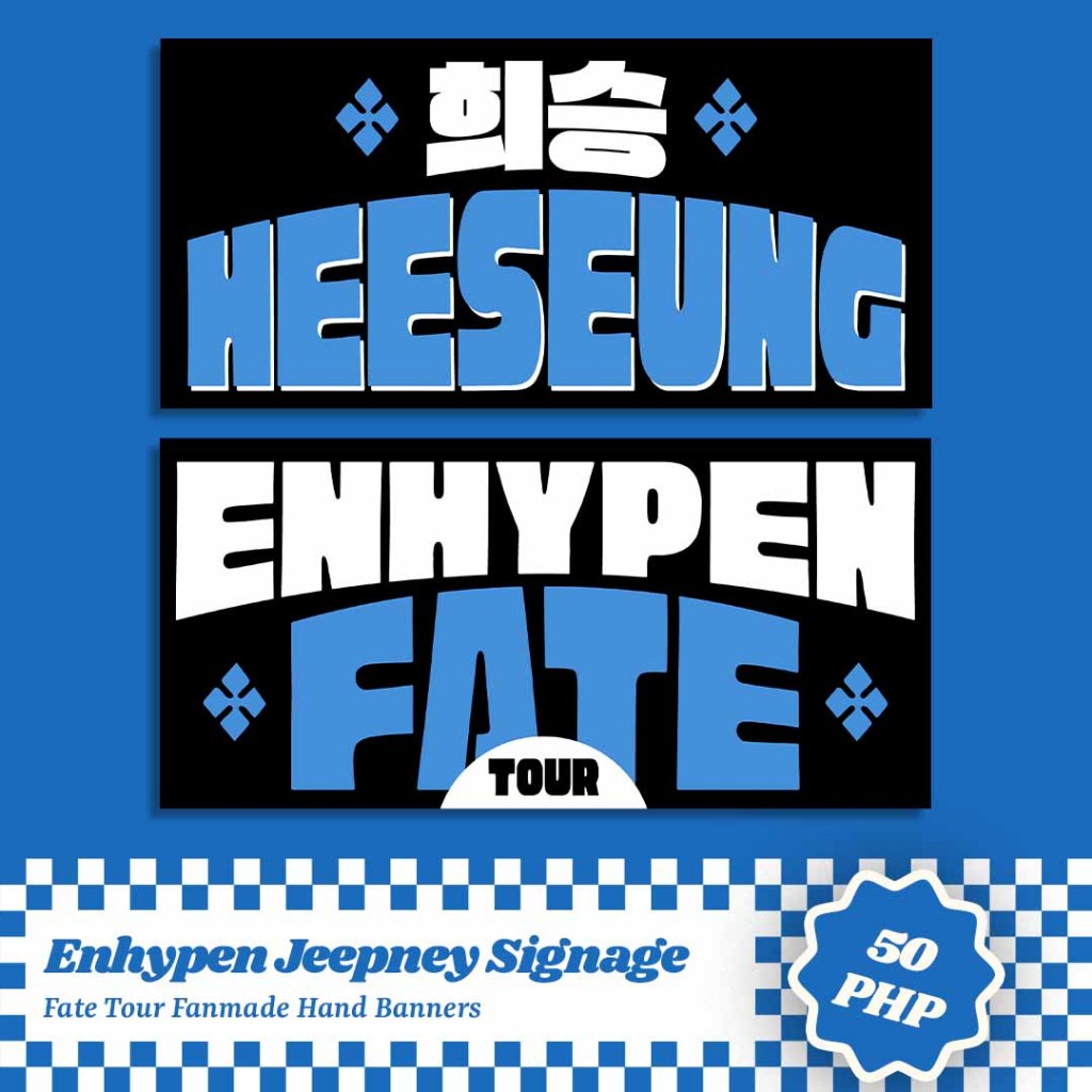 Enhypen Fanmade Jeepney Signage Inspired Hand Banners V2 | Shopee Malaysia