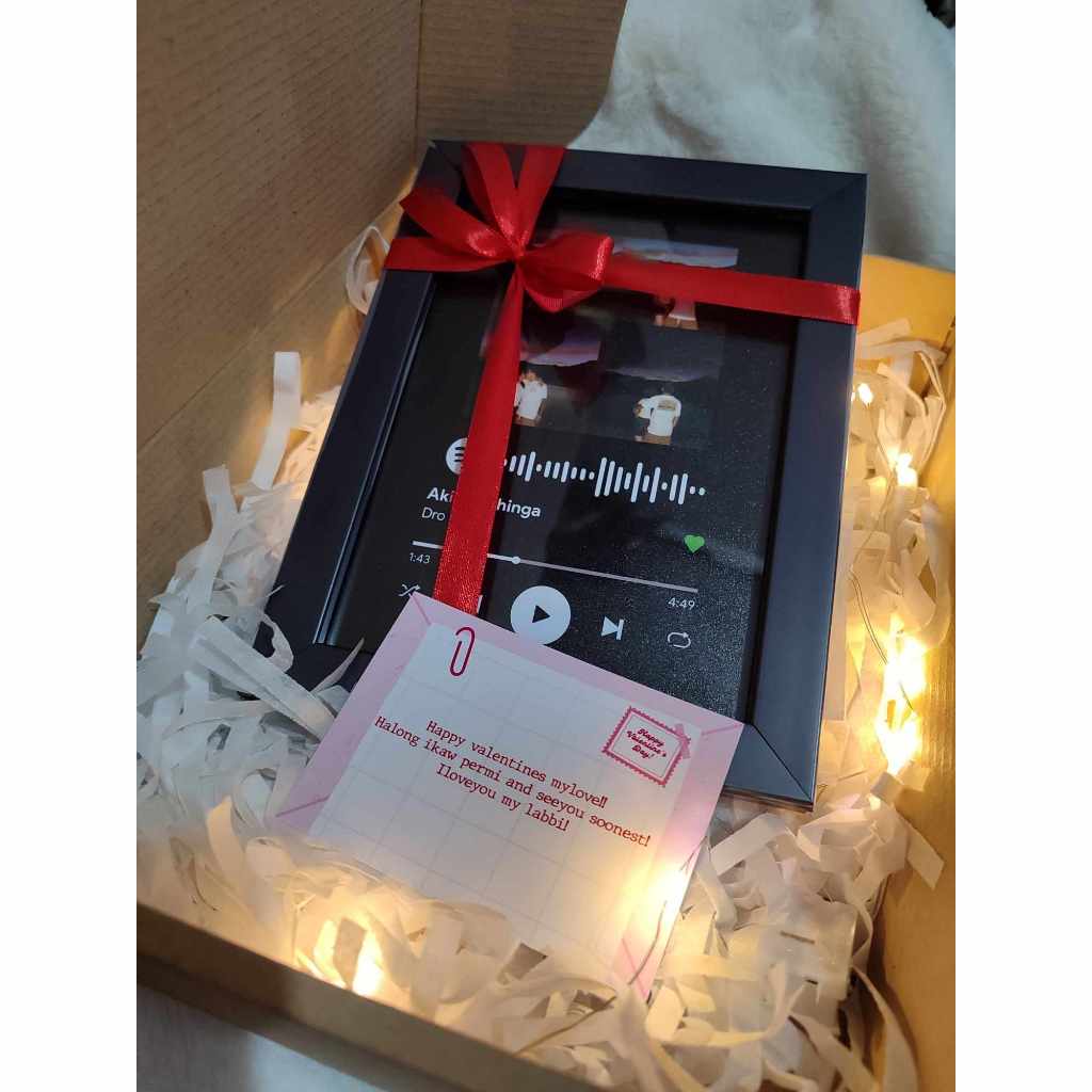 Spotify Frame (5R Frame size with BOX and fairy lights) | Shopee Malaysia