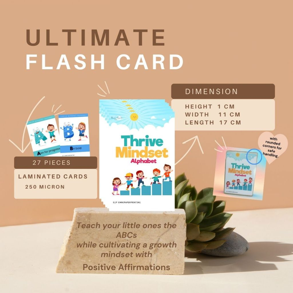 OMNI PAPER FLASHCARD THRIVE MINDSET ALPHABET, AFFORDABLE EDUCATIONAL ...